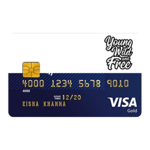 Young wild and free Credit and Debit Card sticker