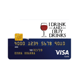 Game of thrones - I buy drinks Credit and Debit Card sticker