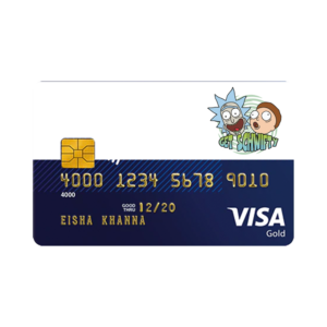 Get schwifty rick n morty Credit and Debit Card sticker