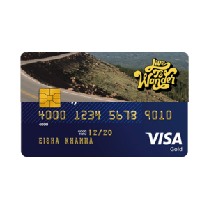 Live to wander Credit and Debit Card sticker