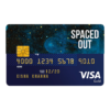 SPACED OUT Credit and Debit Card sticker!