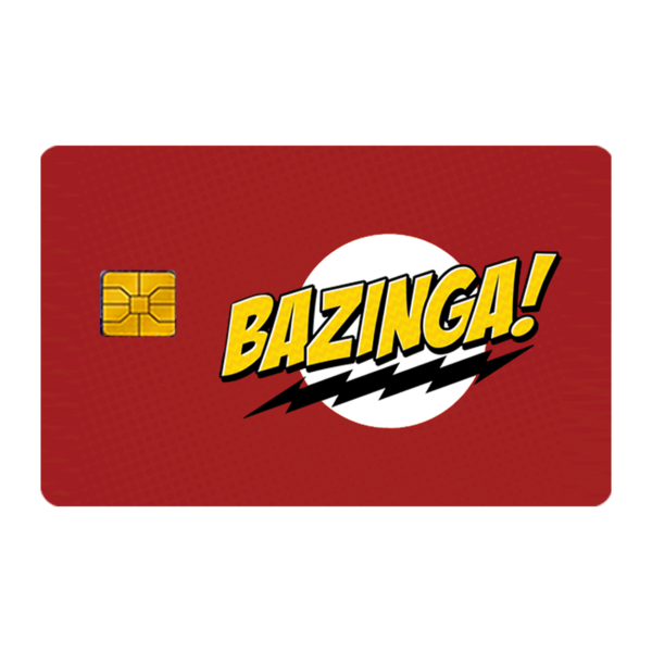 Bazinga Credit and Debit Card sticker and more on Ink Fish