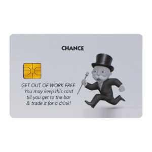 Monopoly - Get out of work Credit and Debit Card sticker