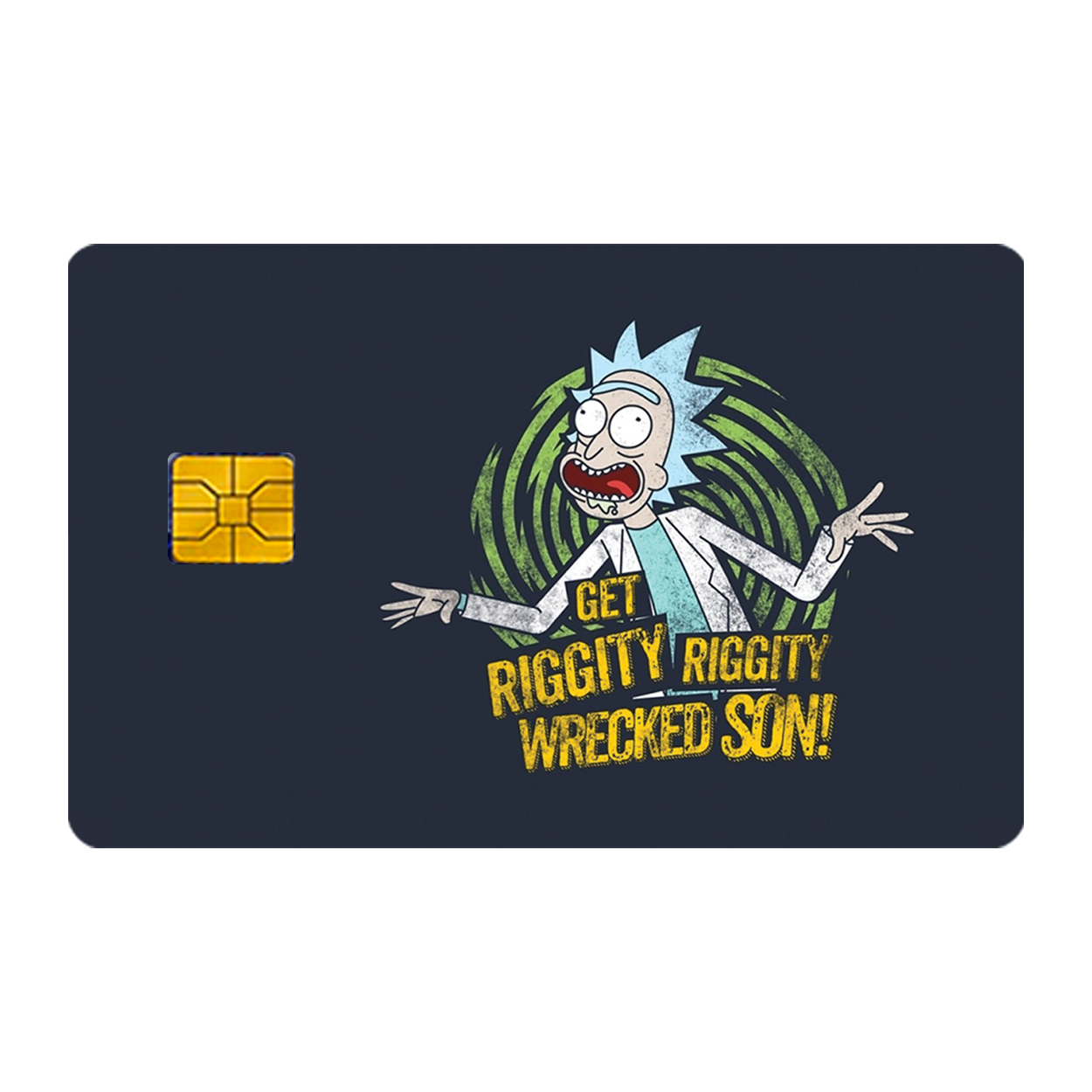 Get Right Wrecked Rick Morty Credit And Debit Card Sticker Ink Fish